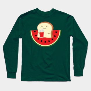 Toast loves watermelon Long Sleeve T-Shirt